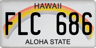 HI license plate FLC686
