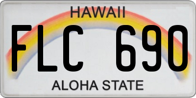 HI license plate FLC690