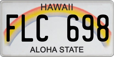 HI license plate FLC698
