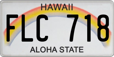 HI license plate FLC718
