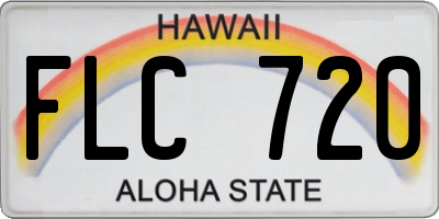 HI license plate FLC720
