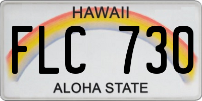 HI license plate FLC730