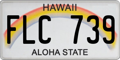 HI license plate FLC739