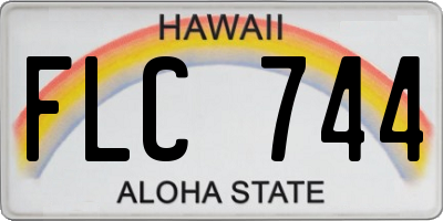 HI license plate FLC744