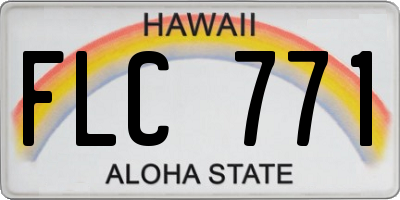 HI license plate FLC771
