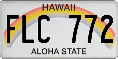 HI license plate FLC772