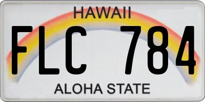 HI license plate FLC784