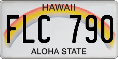 HI license plate FLC790