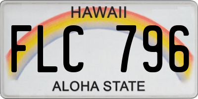 HI license plate FLC796