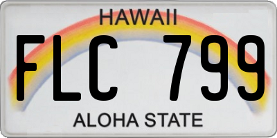 HI license plate FLC799