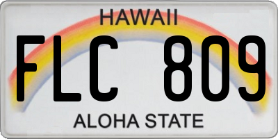 HI license plate FLC809