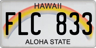 HI license plate FLC833