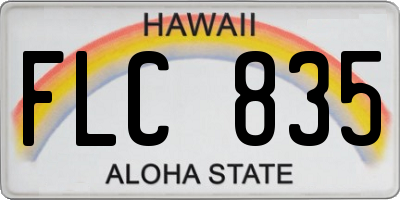 HI license plate FLC835