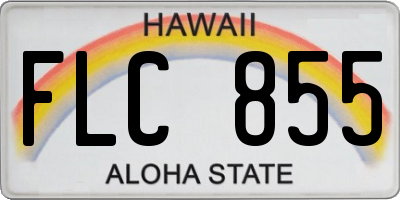 HI license plate FLC855