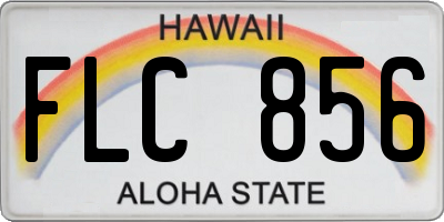 HI license plate FLC856
