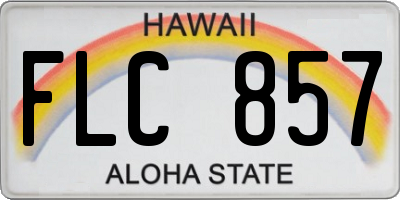 HI license plate FLC857