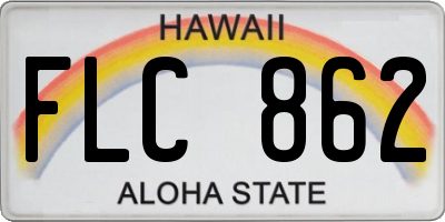 HI license plate FLC862