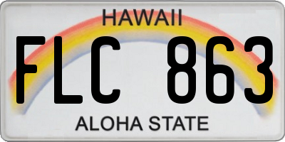 HI license plate FLC863