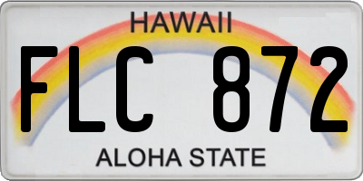 HI license plate FLC872