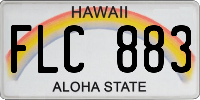 HI license plate FLC883