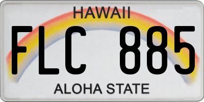 HI license plate FLC885