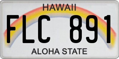HI license plate FLC891