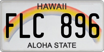 HI license plate FLC896