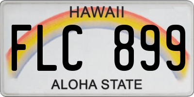 HI license plate FLC899
