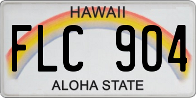 HI license plate FLC904