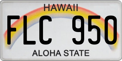 HI license plate FLC950