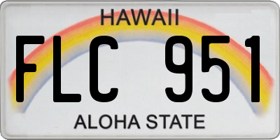 HI license plate FLC951