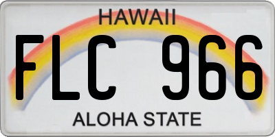 HI license plate FLC966