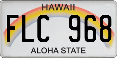HI license plate FLC968