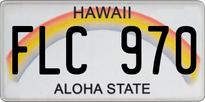 HI license plate FLC970