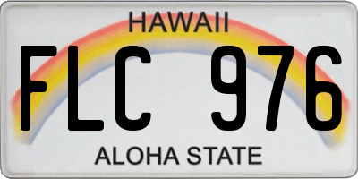 HI license plate FLC976