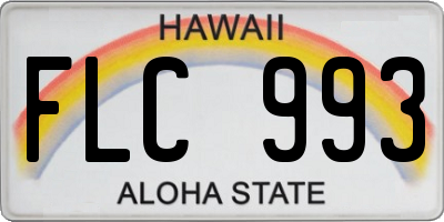 HI license plate FLC993