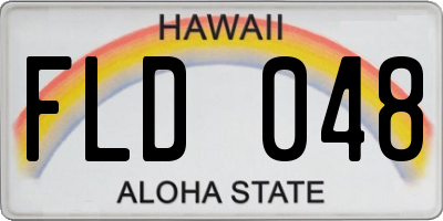 HI license plate FLD048