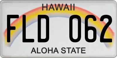 HI license plate FLD062