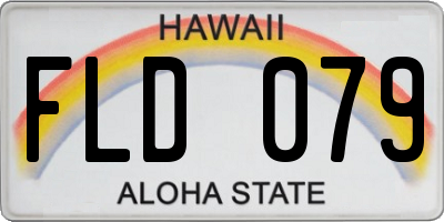 HI license plate FLD079