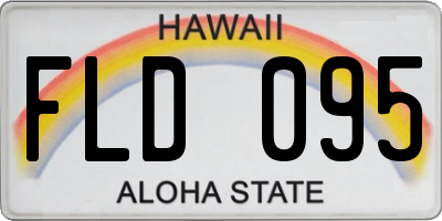 HI license plate FLD095