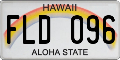 HI license plate FLD096