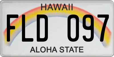 HI license plate FLD097