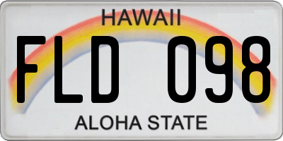 HI license plate FLD098