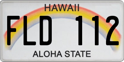 HI license plate FLD112