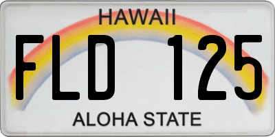 HI license plate FLD125