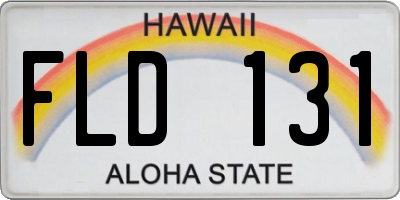 HI license plate FLD131