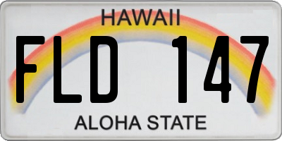 HI license plate FLD147