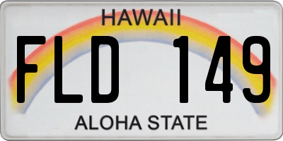 HI license plate FLD149