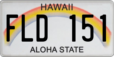 HI license plate FLD151