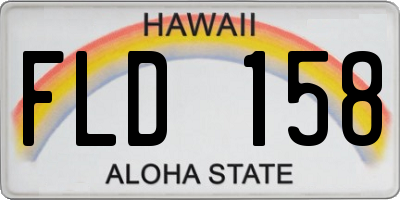 HI license plate FLD158